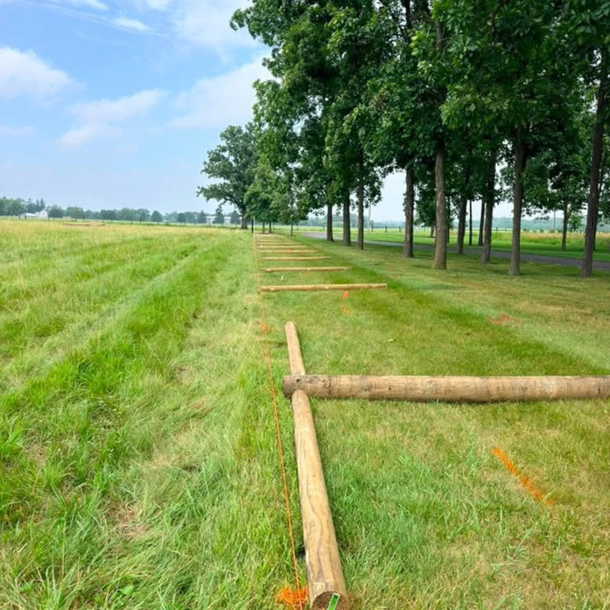Confirmed property line prepared for boundary fence installation